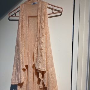 Suncoo pink lace vest